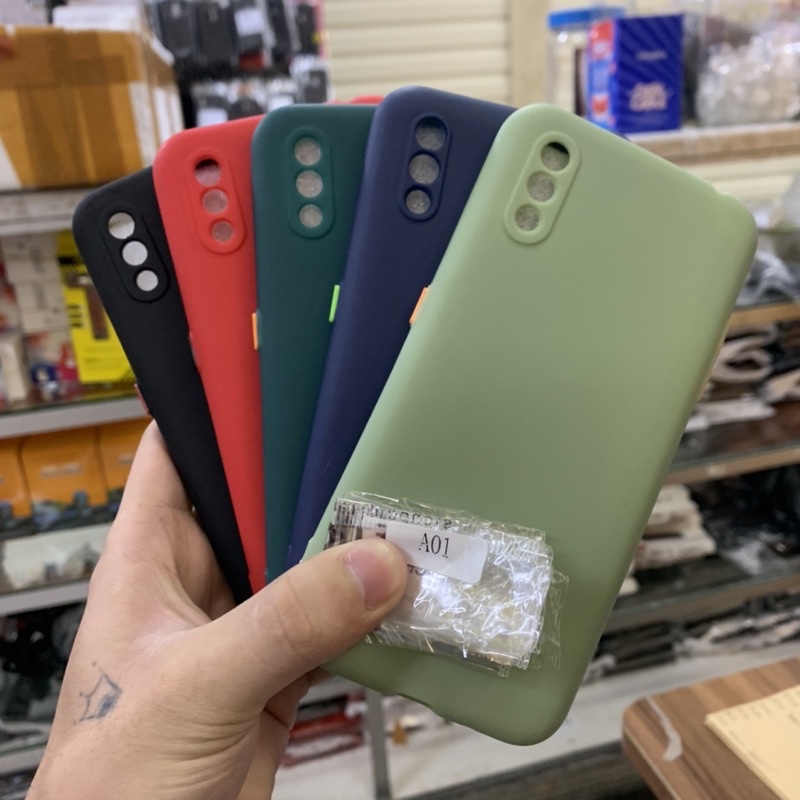 Samsung Galaxy A01 - Softcase Tpu Macaron Protective Camera Button Colour - UA ultrastore11