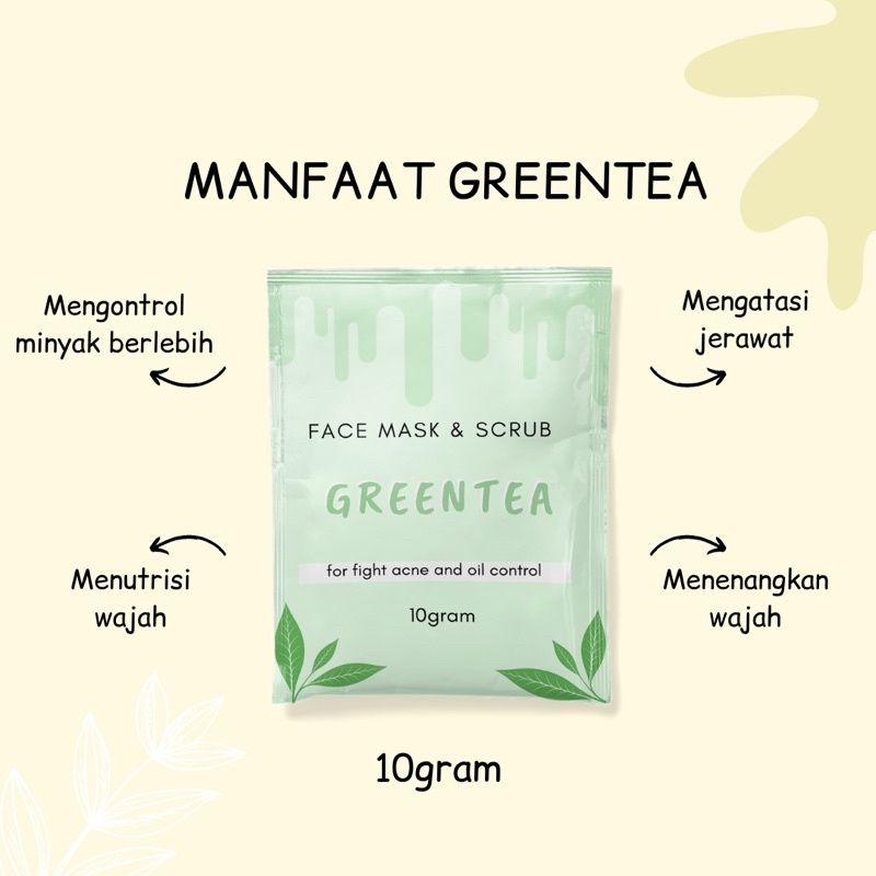 Masker Wajah Organik Oat Facemask &amp; Scrub 10 Gr