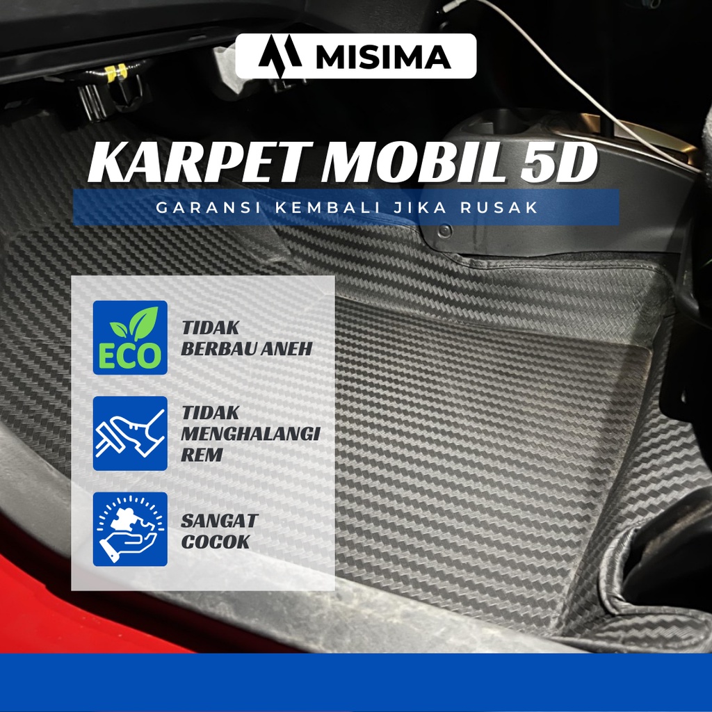 Karpet Mobil / Car Mats 5D AGYA Motif Carbon Premium