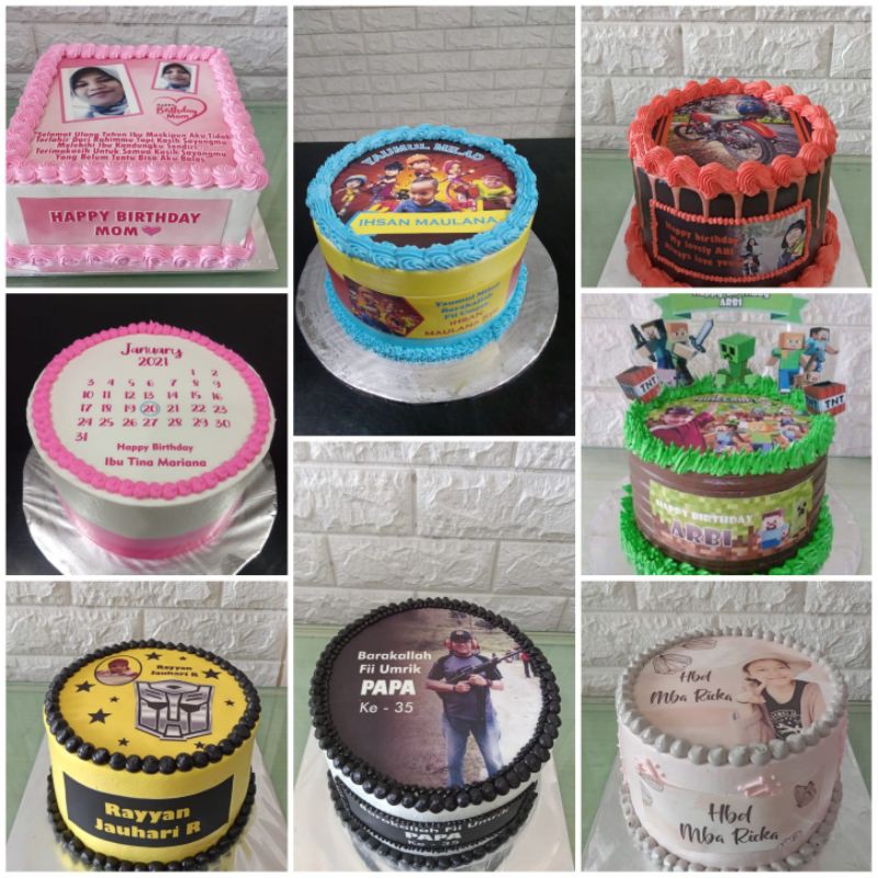 

Edible cake / kue ulang tahun / Kue foto / Birthday cake