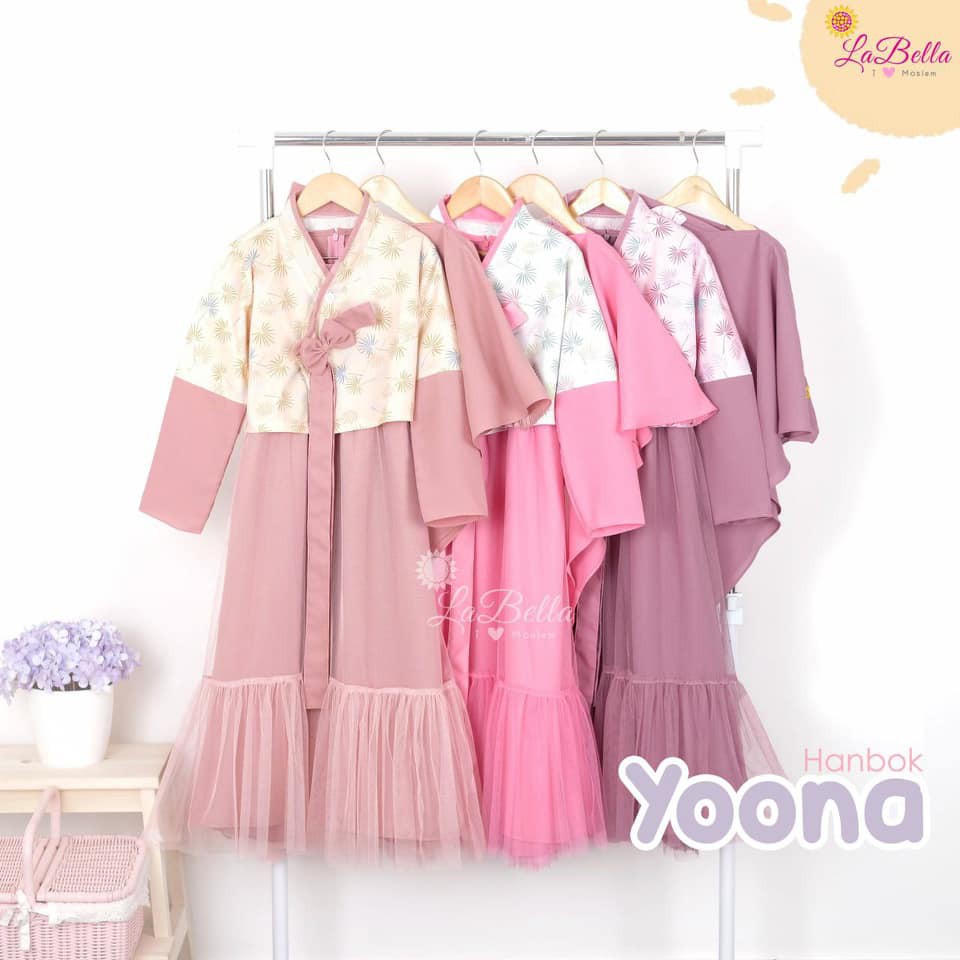 GAMIS TUTU ANAK PINK, GAMIS YOONA BY LABELLA