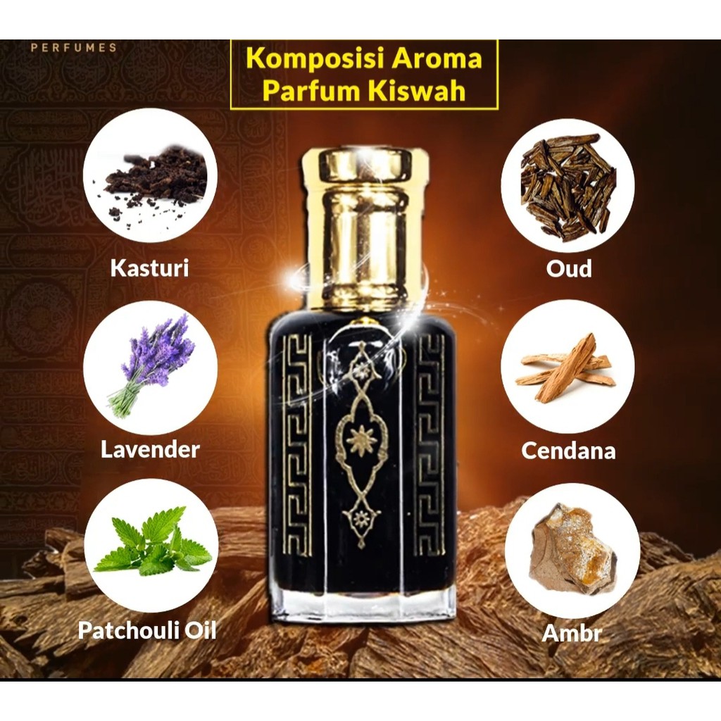Parfum Arab Misik Hitam Kiswah Misk Al Kiswah Ka'bah Premium Ori Makkah KSA
