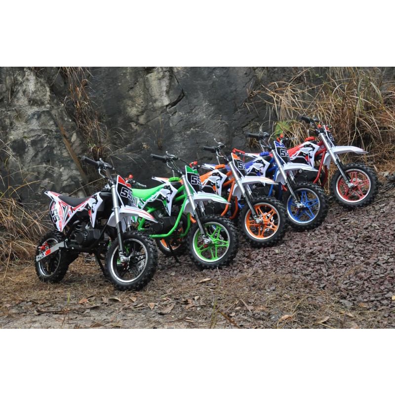 MOTOR MEDIUM TRAIL BLACK PANTHER SINGEL STATER DAN DOBLE STATER 50CC DOUBLE KNALPOT MOTOR ANAK - MAINAN ANAK