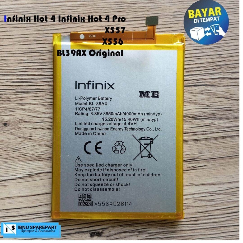 BATERAI ORIGINAL INFINIX HOT 4 X556 / HOT 4 PRO X557 BL-39AX BL39AX