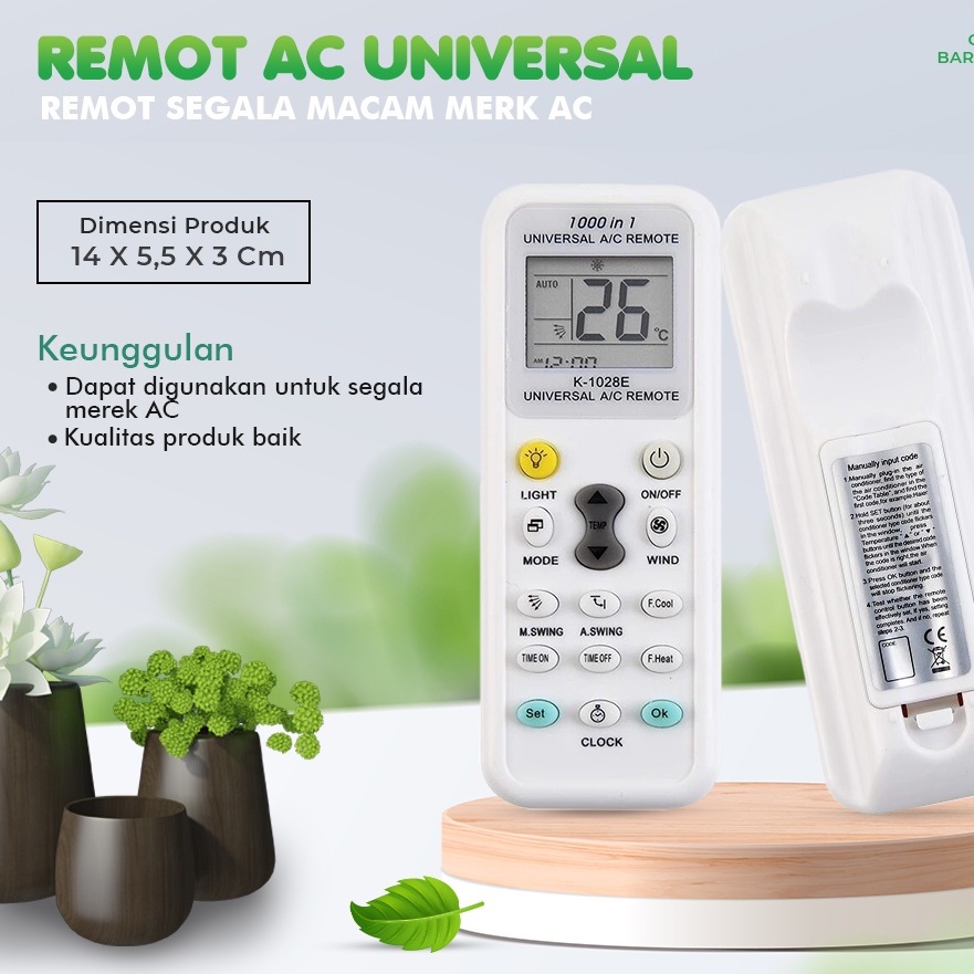 MPRO2 Remote AC Multi Universal Jun Da K-1028E Remot Control Ac Berbagai Merk Mirip Joker