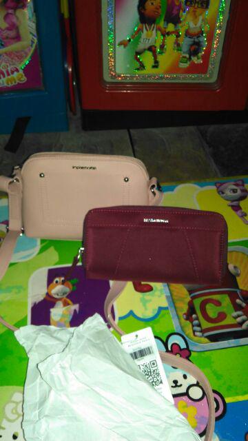  TAS  SOPHIE  MARTIN  KULIT PINK MURAH IMPORT KOREA ILIONA 