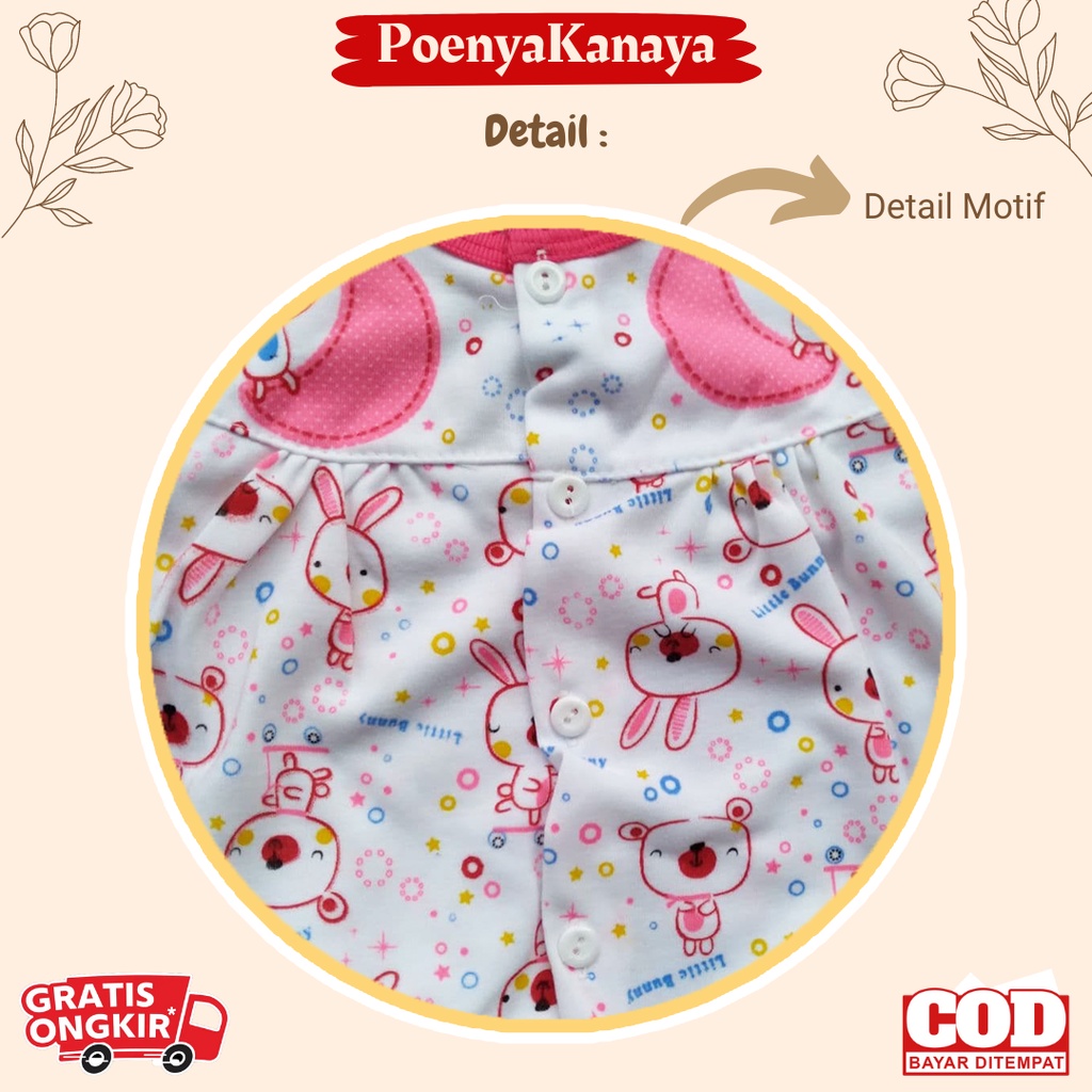 Setelan Baju Bayi Piyama Bayi Panjang MOON RABBIT Rifky Size 3-12 Bulan SPY117