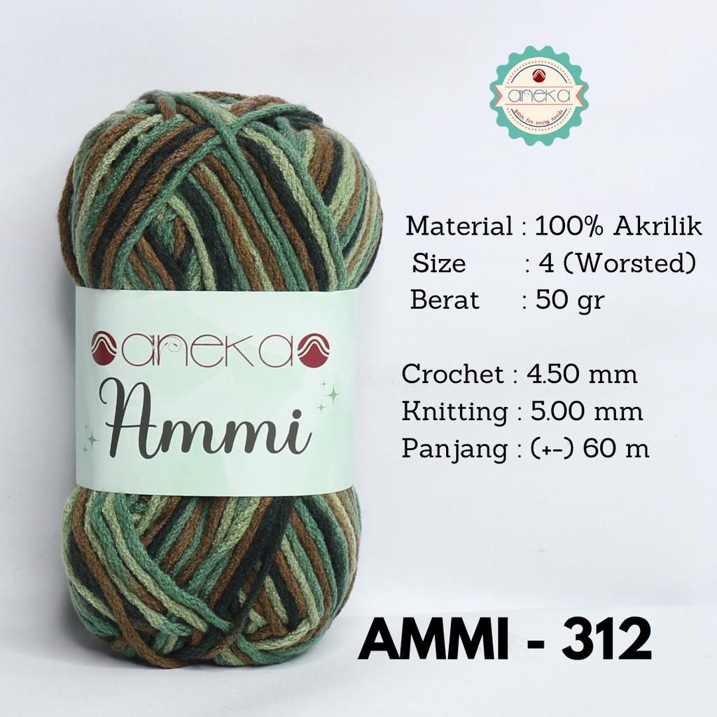 Benang Rajut Ammi / 100% Acrylic / 6 Ply Akrilik - 312