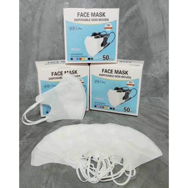 Masker duckbill Y&b non embos / y&b viral / y&b murah / masker duckbill murah / facemask / careion
