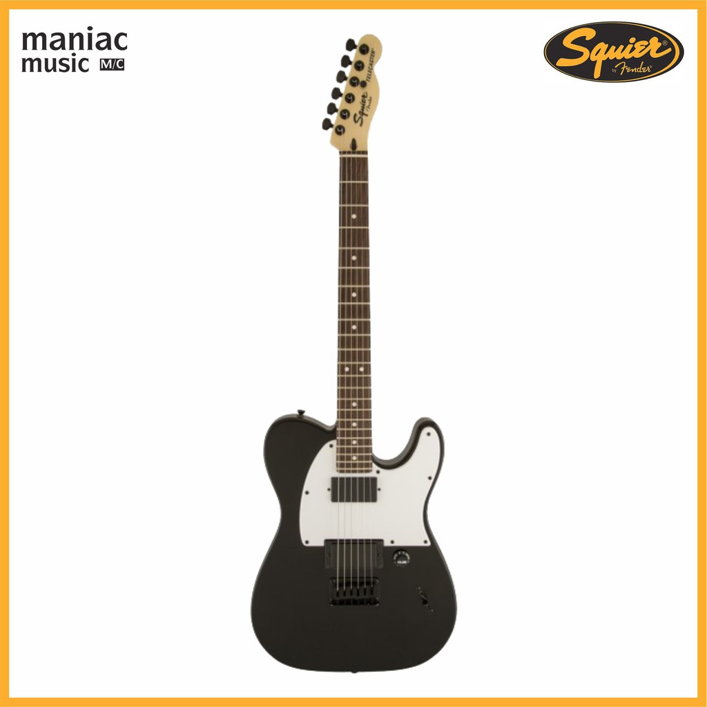 Squier Jim Root Telecaster - Black. Single Knob. 2 Passive Humbucking. 22 Fret
