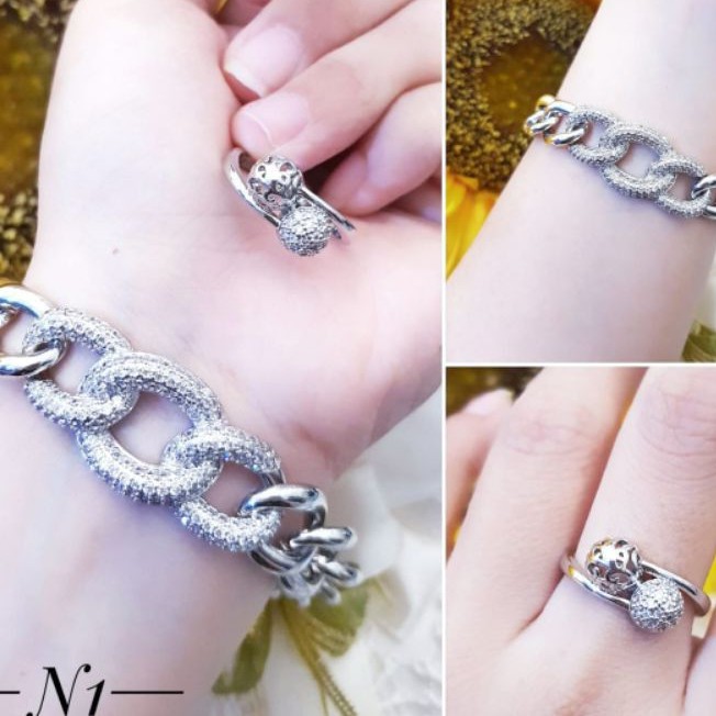 Xuping Set Gelang dan cincin L2255