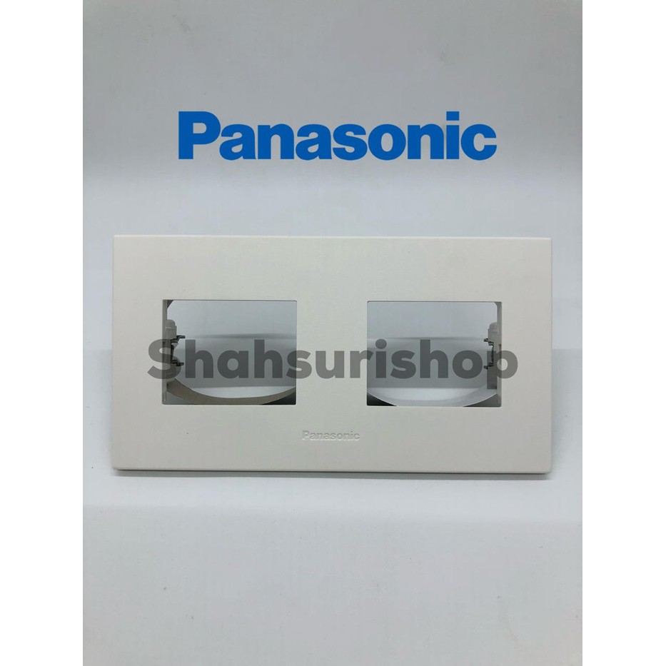 FRAME PANASONIC WHITE STYLE WESJ78049 HANYA FRAME TANPA MATA SAKLAR 2 GANG