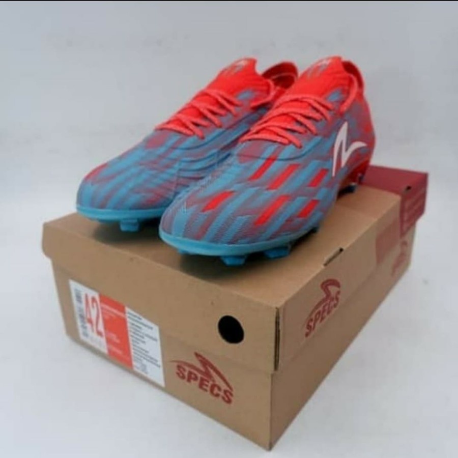 NEW SEPATU BOLA SPECS ACC LIGHTSPEED II ELITE FG FLAME BLUE TERBARU