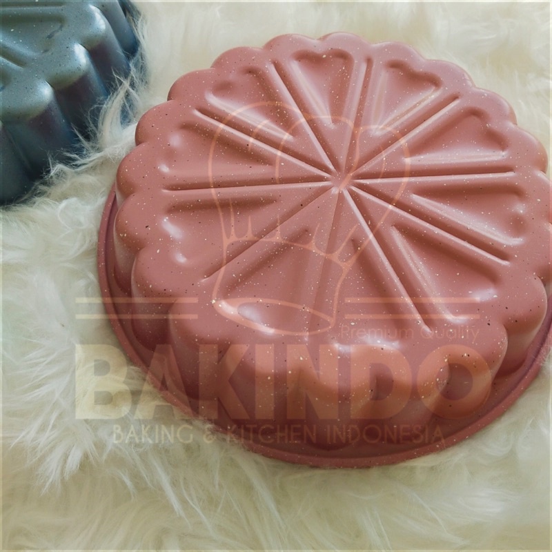 Kingsbakeware Loyang Motif Charlotte love / Polos Anti Lengket Cetakan Kue Bolu Cake Marmer Nordic Style