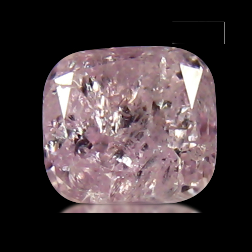 Certified Cushion 0.28ct 3.53x3.19x2.50mm Natural Unheated Untreated Pink Diamond, Africa DD119