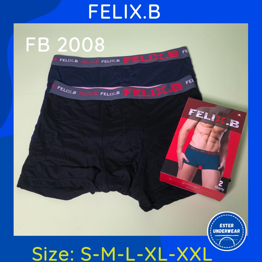 Celana  Boxer Pria Felix.B  FB 2008 ISI 2 PCS TERLARIS