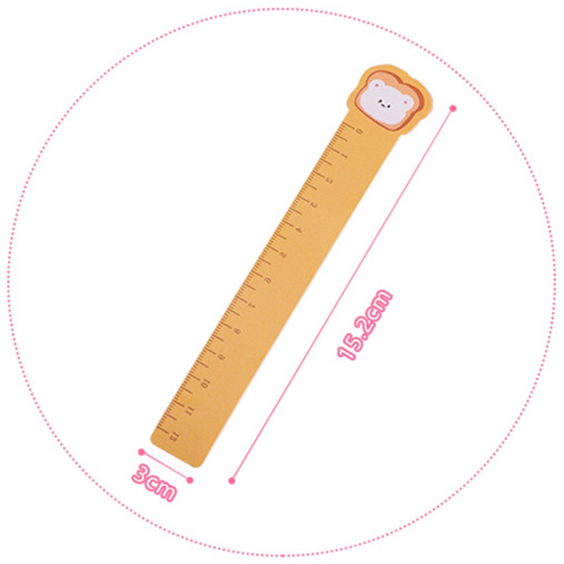 12cm Cartoon Animal Ruler Bookmark Bendable Ruler Student Stationery