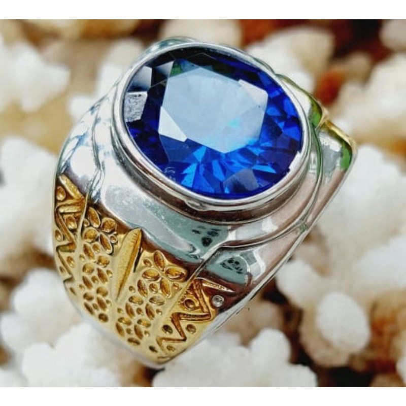 CINCIN PERMATA BLUE KING SAPPHIRE SUPER PREMIUM / ANTI GORES