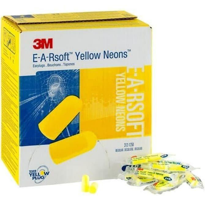 

BARANG BARU 3m yellow neons ear- plug/safety untuk telinga 1 box isi 200 pcs