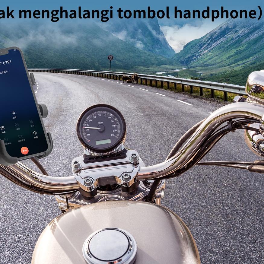 ➮ Phone Holder Motor Spion Besi Dudukan Handphone Motor Full Besi Kuat Kokoh Holder Motor Spion Besi