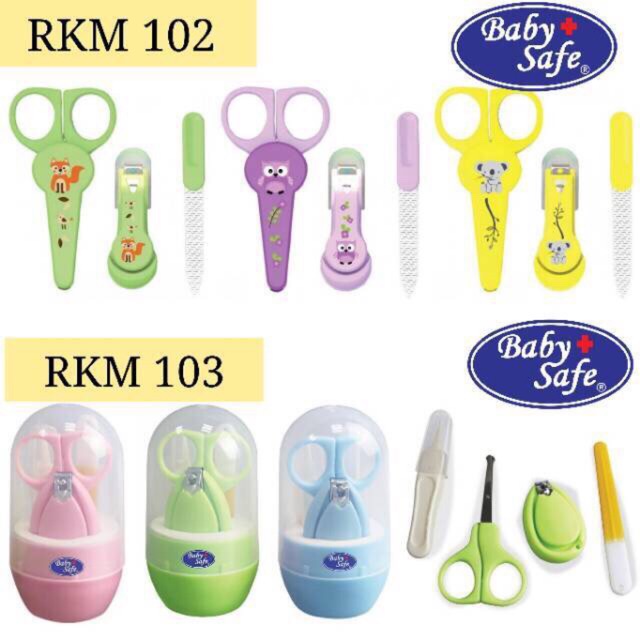 Babysafe Manicure Set RKM102 RKM103 / Set Gunting Kuku Bayi Baby Safe Clipper Scissor Anak Bayi