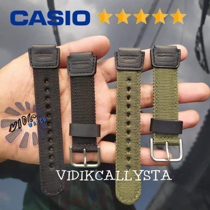 Strap nylon Tali jam Canvas Casio G-Shock GA2110 GA2100 DW5000 DW5300 DW5600 DW5900 DW6600 DW6900 AW591 AW590 G7700 G7710 AWR AWG M100 G300 G301B G350 G306X Original OEM