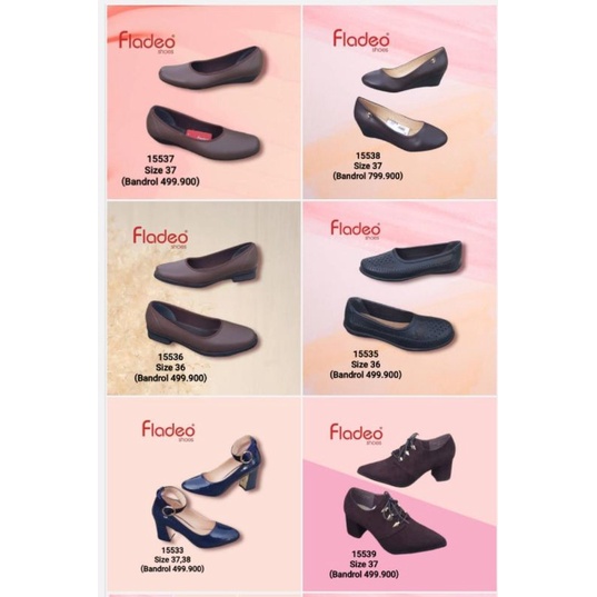 Sepatu Pantofel Wanita Sepatu Kerja Sepatu Fladeo Original