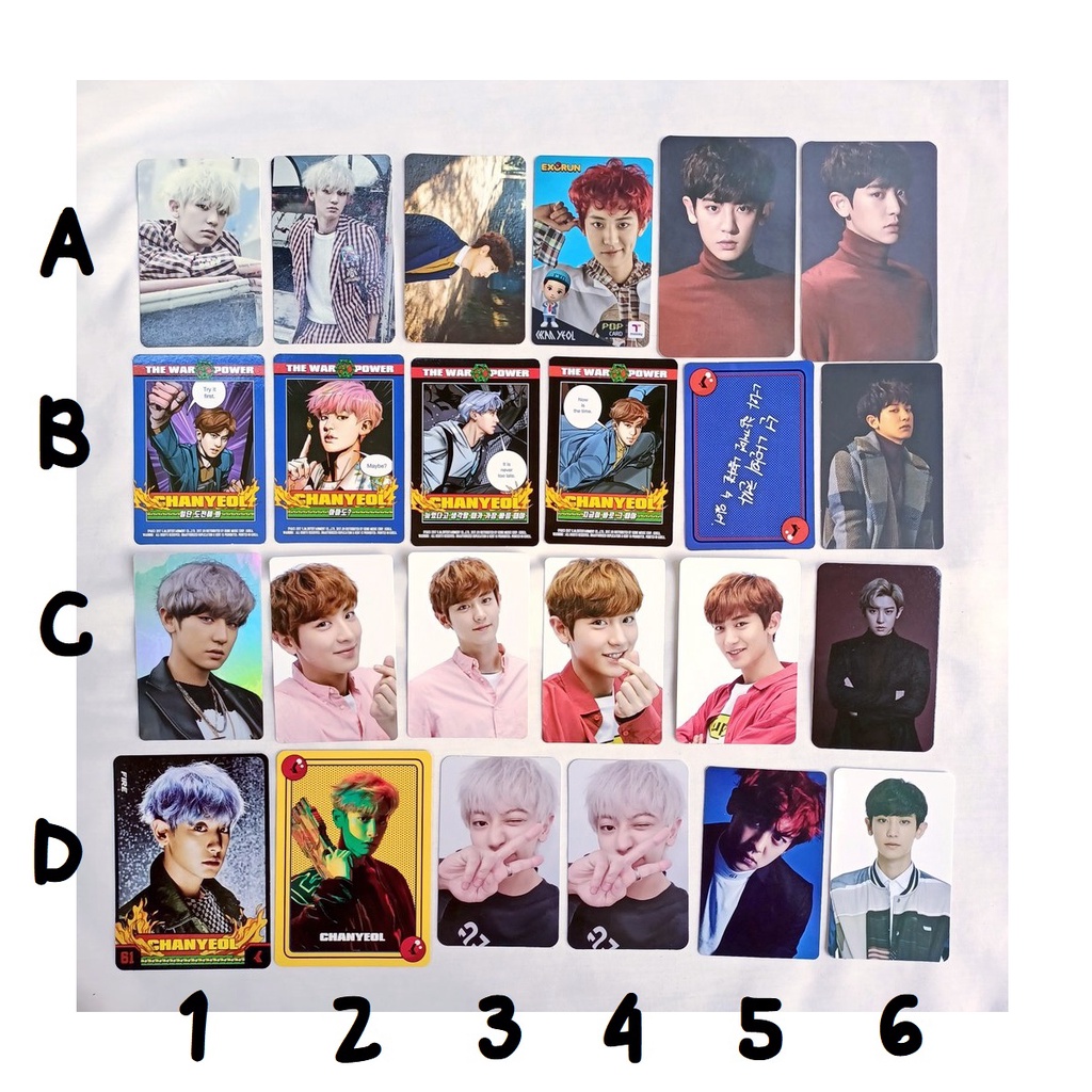 [WAJIB BACA DESKRIPSI] Photocard / PC Chanyeol Non-Album (2) Love Me Right, EXORUN, Sing For You Sti