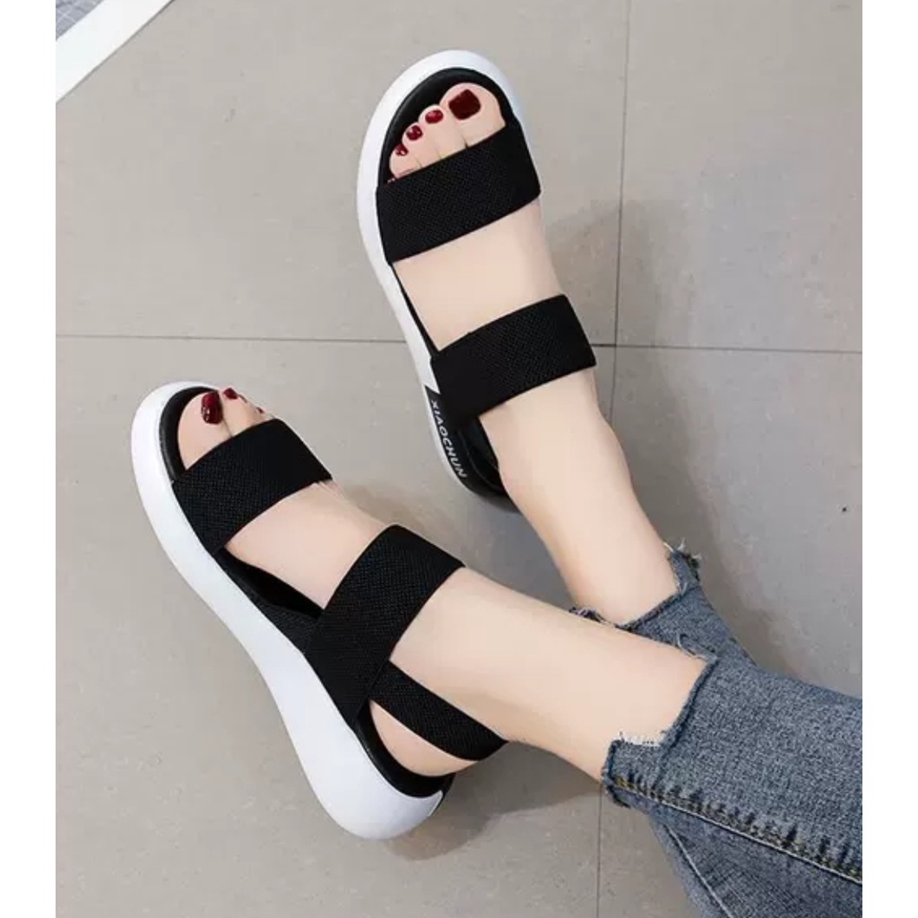 AGI3333 sandal wedges wanita import sandal tali wanita murah sandal gunung wanita kekinian cod jakarta