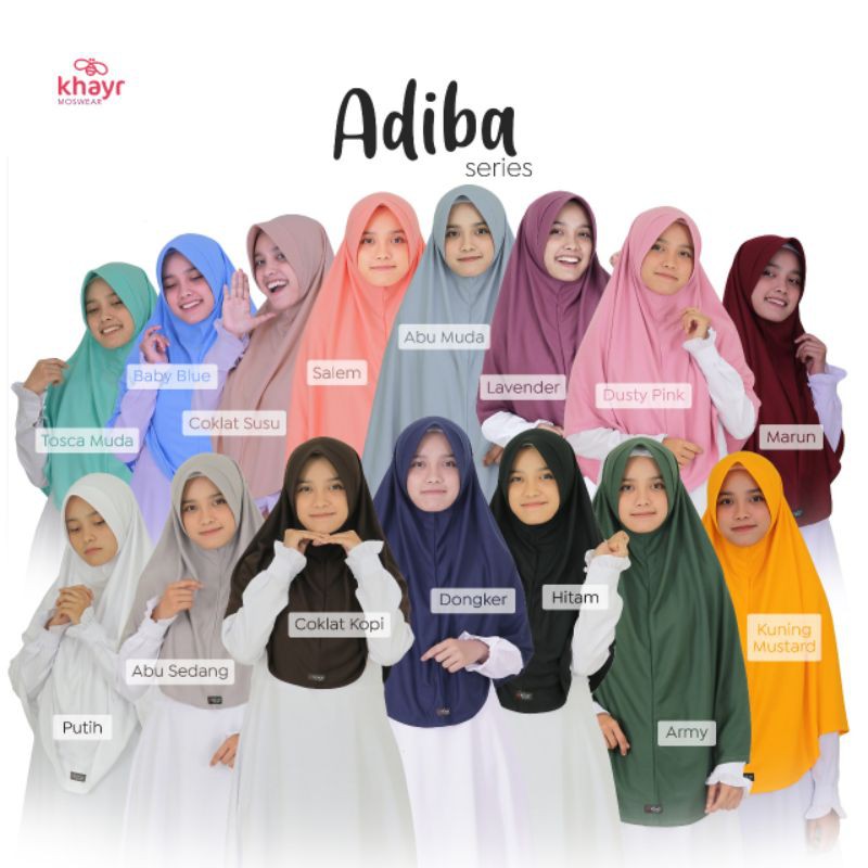 ADIBA JILBAB KAOS PET ANTEM BY KHAYR MOSWEAR