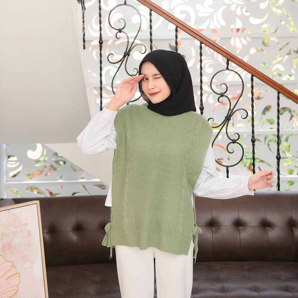 Nara Grosir - Cable You Vest l Sweater Polos l Sweater Pria dan Wanita