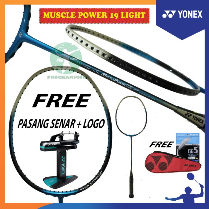 TERLARIS YONEX MUSCLE POWER 19 LIGHT RAKET BADMINTON ORIGINAL