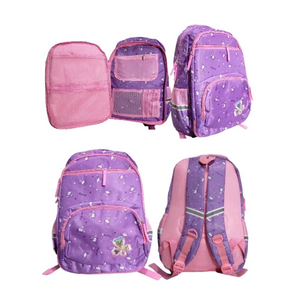 Tas ransel backpack anak perempuan alto girl model resleting putar / kulkas free rain cover  original