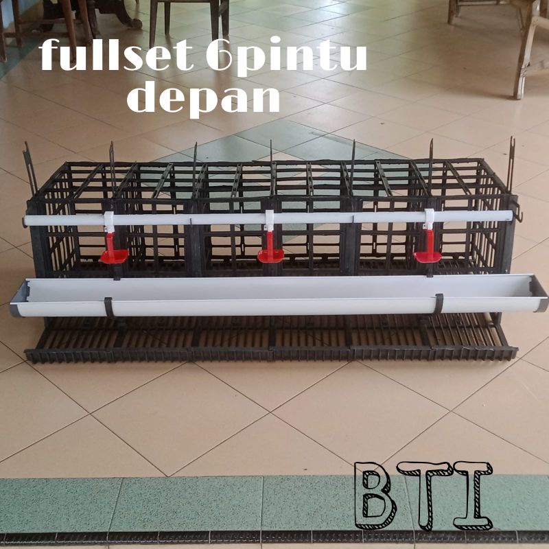 Kandang baterai plastik pintu6 depan, ayam dan bebek petelur