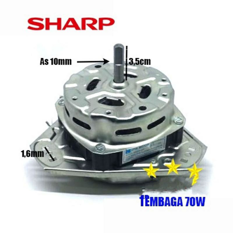 Dinamo Mesin Cuci  SHARP  TEMBAGA   Spin   Motor ,  Pengering  Diameter as 10 mm 70W