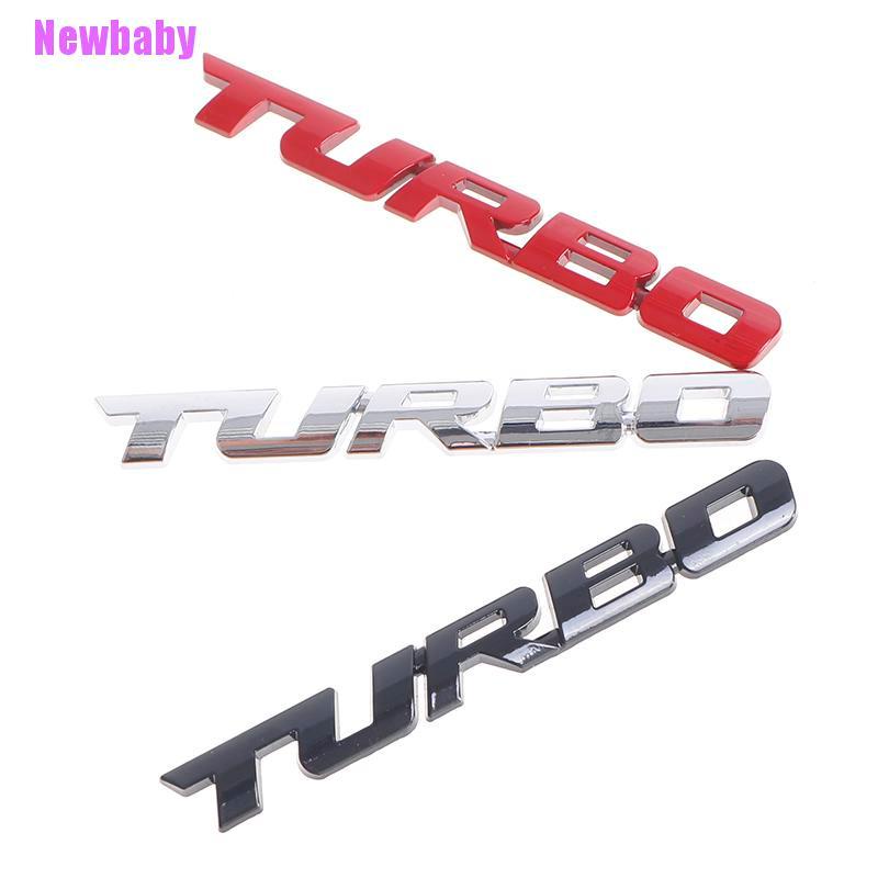 (Newbaby) Stiker Emblem Turbo 3D Bahan Metal Untuk Mobil / Motor