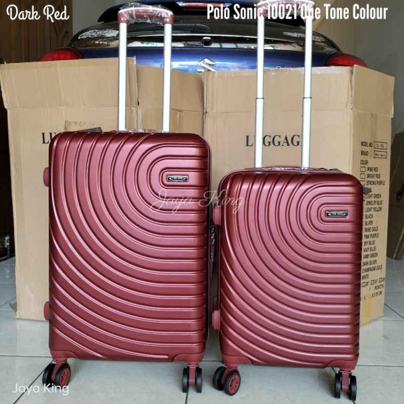 Koper Fiber 24 Inch Goflex Polo Sonic One Tone Colour TSA Lock Kunci Tanam