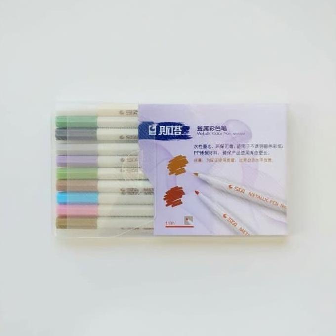 

(BISA COD) Sta Metallic Brush Pen PROMO Kode 1093