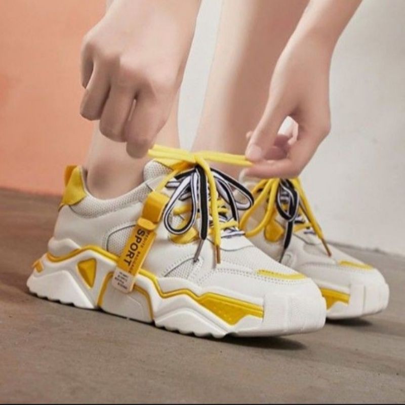 sepatu sneakers wanita jintu tali terbaru murah original