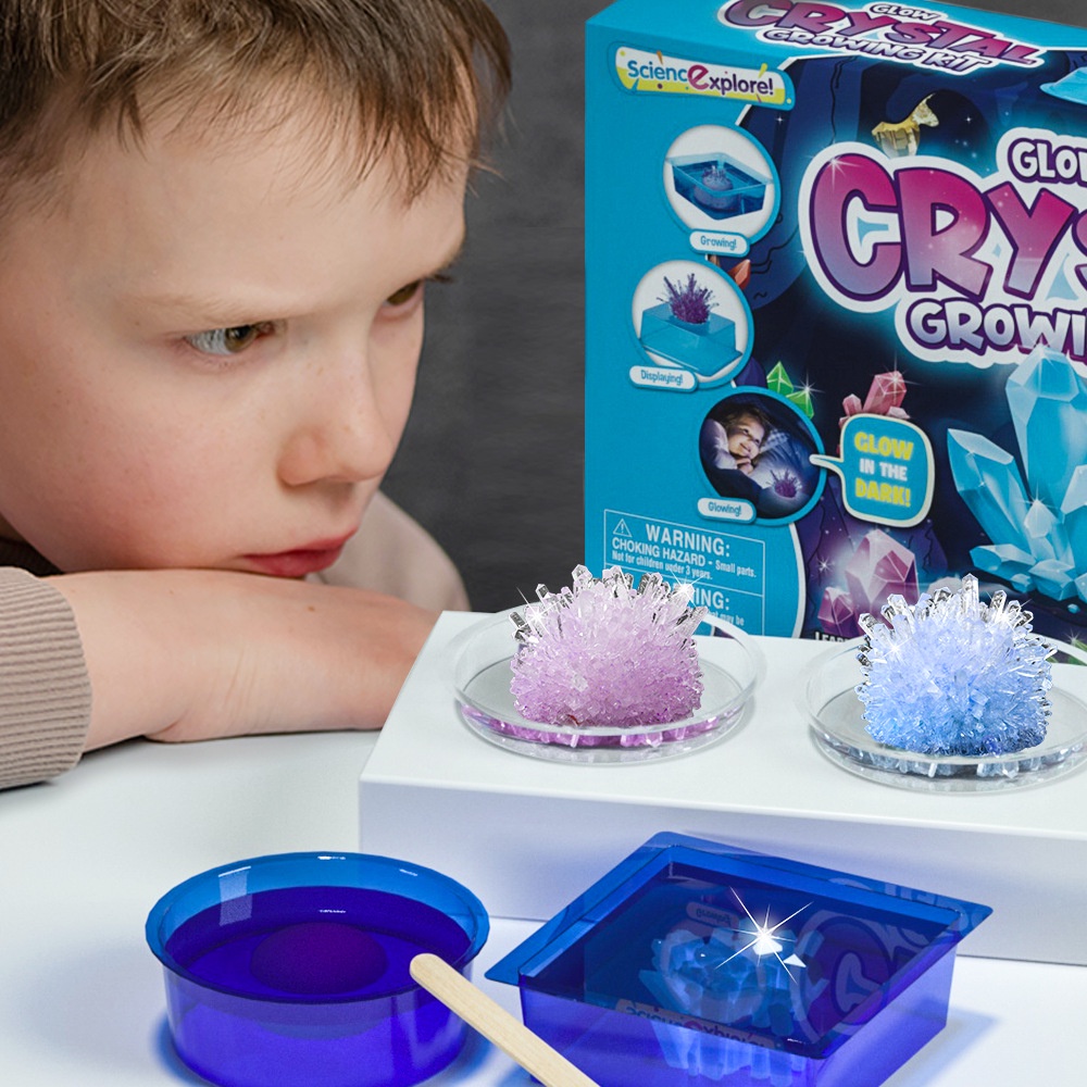 Mainan STEM Eksperimen Sains 3D Edukasi Anak Luminous Crystal Experiment Science Set DIY