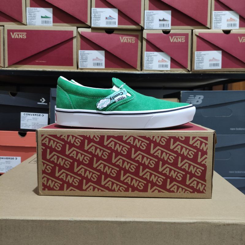 VANS SLIP ON COMFYCUSH FERN GREEN ORIGINAL RESMI NAVYA