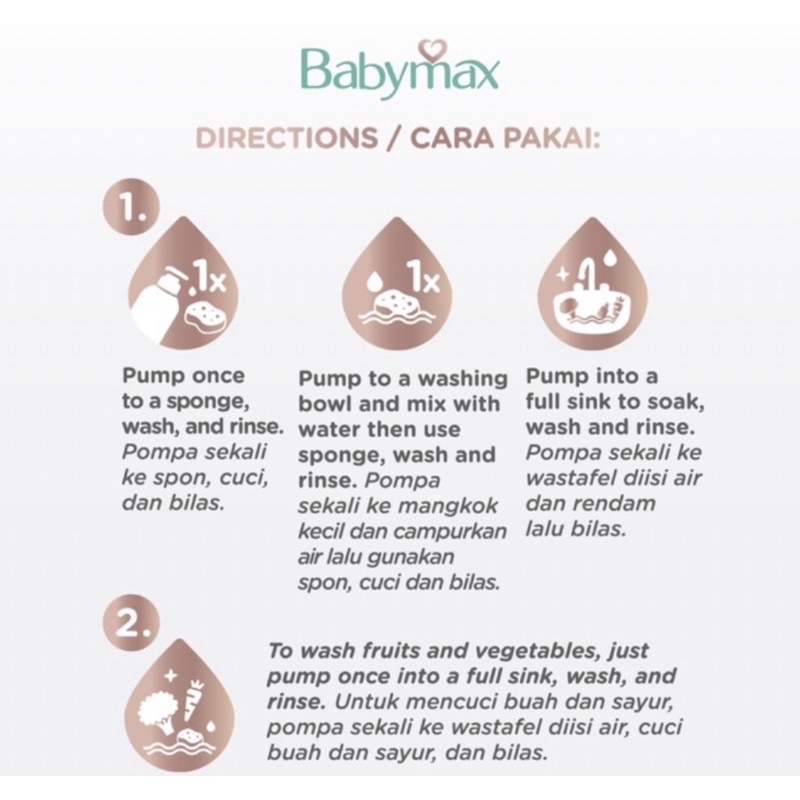 Babymax Bottle And Utensils Cleanser Refill Ecocert Refill 480mL