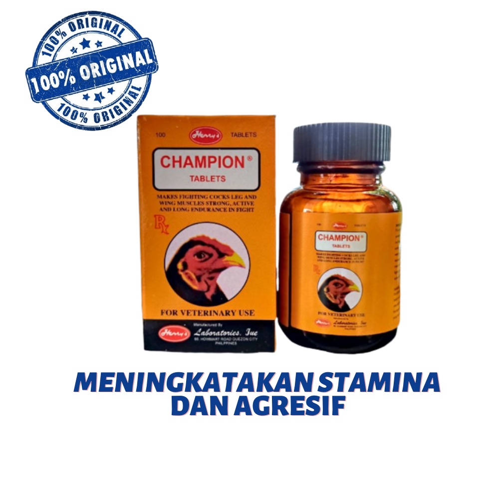 CHAMPION VITAMIN AYAM - menguatkan otot kaki dan sayap