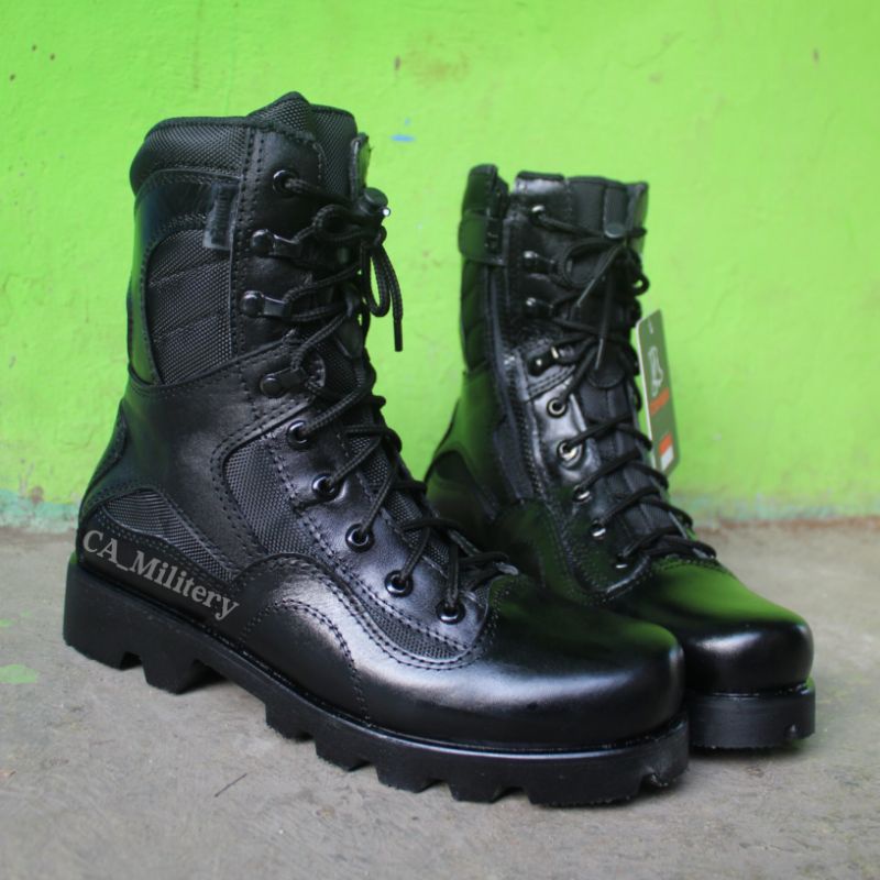 SEPATU PDL TNI POLRI KULIT ASLI SEPATU PDL TNI AD AU AL TACTICAL SATPAM SECURITY ORIGINAL CAANGGO MILITERY