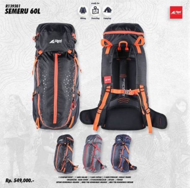 Tas Carrier Rei Semeru 60 Liter Tas Gunung Rei Semeru 60L