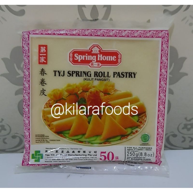 

TERLARIS TYJ SPRING ROLL PASTRY UK. 12cm x 12cm isi 50 LEMBAR