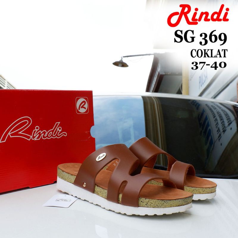 SANDAL RINDI SG 369 - SANDAL SELOP WANITA WEDGES