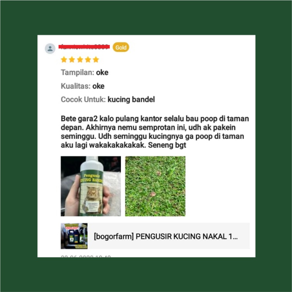 [bogorfarm] PENGUSIR KUCING NAKAL 1 LITER GRATIS 250ml | Cat Repellent | Pengusir Kucing Bandel | Cairan Pengusir Kucing | Spray Anti Kucing