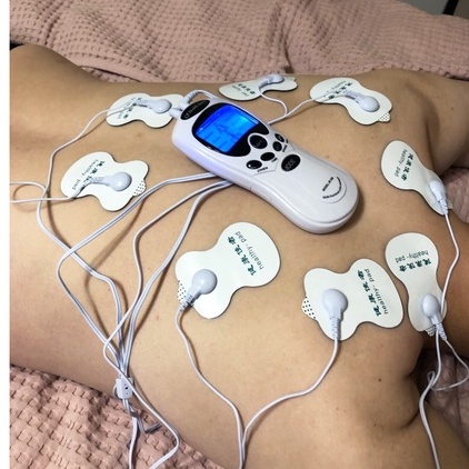 Alat Terapi Akupuntur Listrik membantu Penderitaan Stroke / Stork Pemulihan Meredakan Lelah Pegal Aman untuk Orang Tua Muda Anak Alat pijat listrik EMS Electric Therapy Massager Body Acupuncture Massage Electro Pulse Muslce Stimulator 4 Electrode Patches