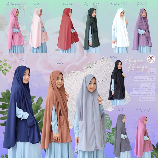 Khimar kanaya / khimar wolvis / khimar saku